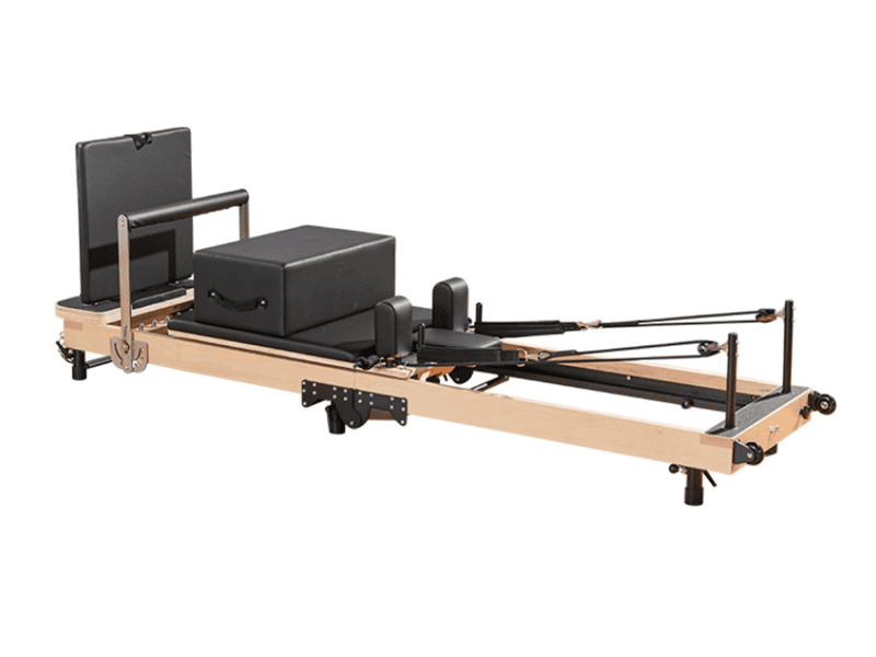 Foldable Pilates reformer machine for easy storage